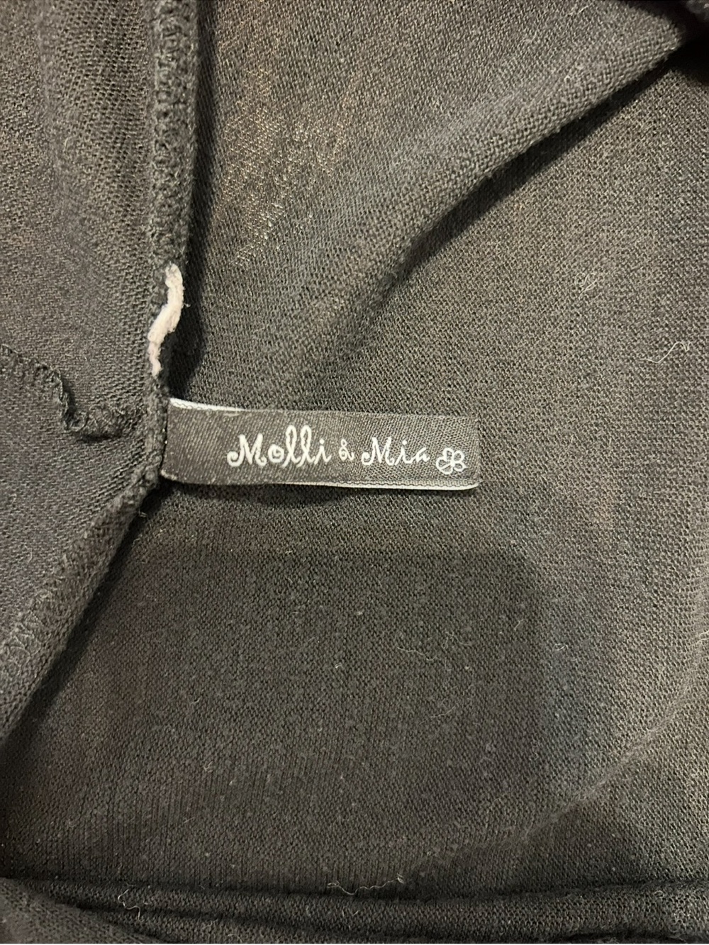 Molli & Mia Black Open Front Cardigan Lightweight Layering Sweater S - Picture 4 of 5